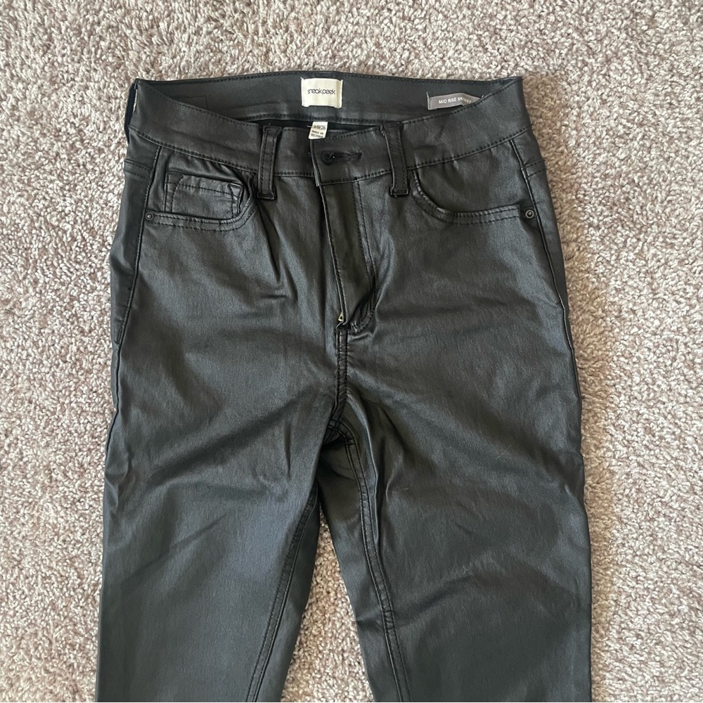 Faux leather pants